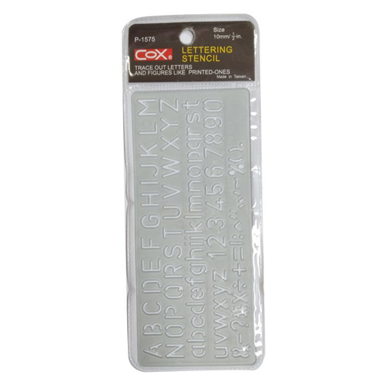 Picture of P1575 COX LETTERING STENCIL 10MM